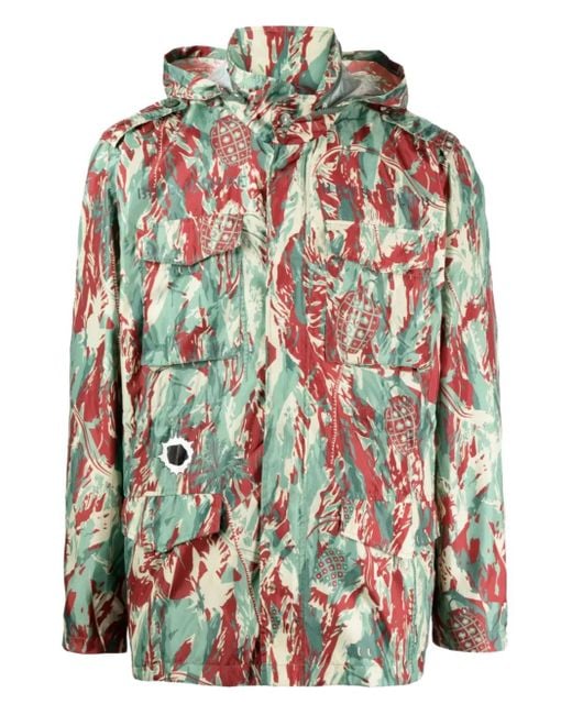 BBCICECREAM Kapuzenjacke Mit Camouflage-Print in Green für Herren