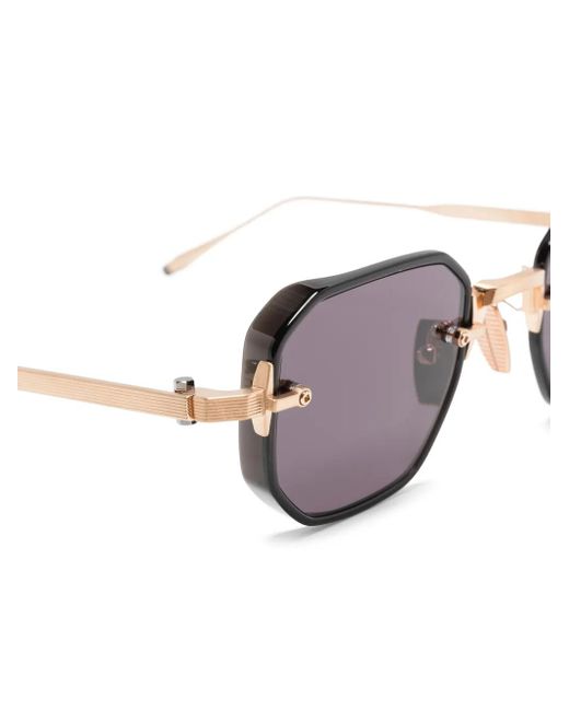 Akoni Metallic Geometric-Frame Sunglasses