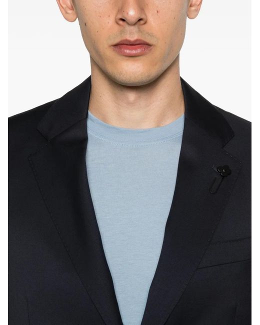 Lardini Blue Notched-Lapel Blazer for men