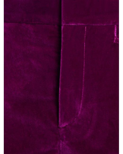 Tom Ford Purple Velvet Flare Trousers