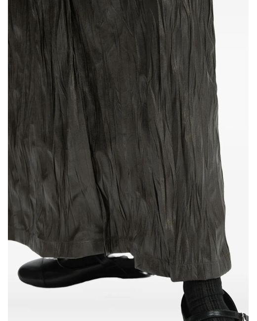 B+ AB Black Crinkled-Effect Midi Skirt