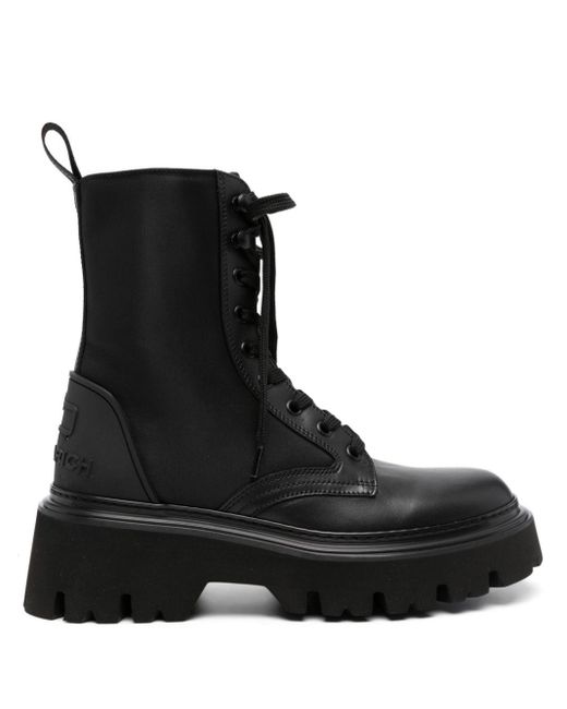 Woolrich Logo-embossed Leather Boots in Black | Lyst Canada