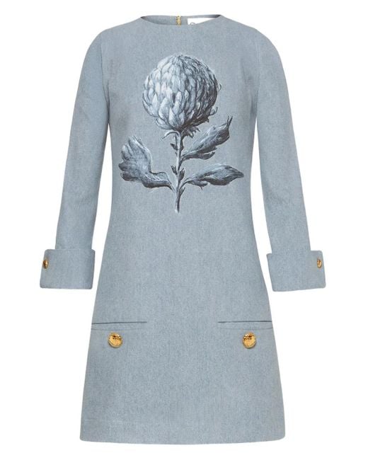 Oscar de la Renta ミニドレス Blue