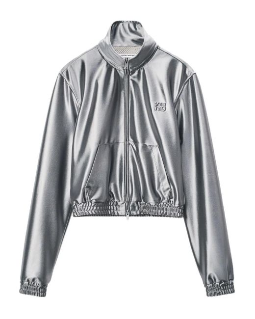 Alexander Wang サテン トラックジャケット Metallic