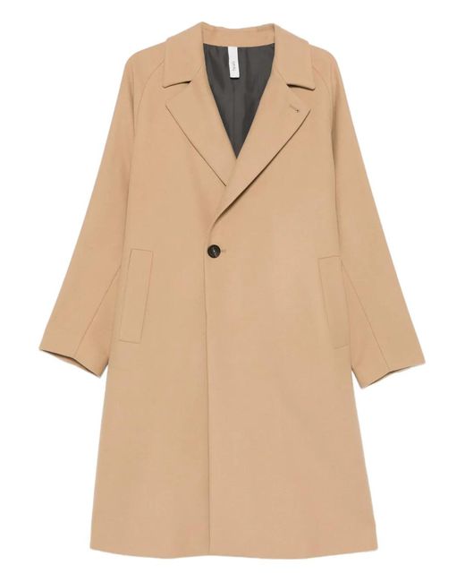 Hevò Natural Surbo Pocket Single-Breasted Coat for men