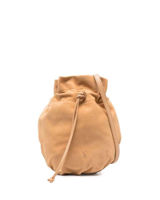 Polo Ralph Lauren Medium Saddle Crossbody Bag in Natural | Lyst UK