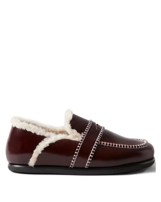 Claudie Pierlot Brown Contrast-Stitching Mules