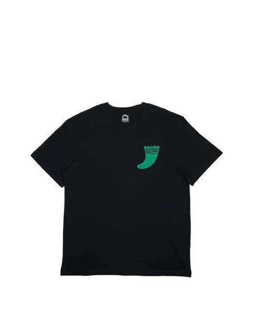 Deus Ex Machina Black Logo-Print T-Shirt for men