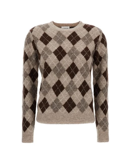 P.A.R.O.S.H. Natural Pullover Mit Argyle-Muster
