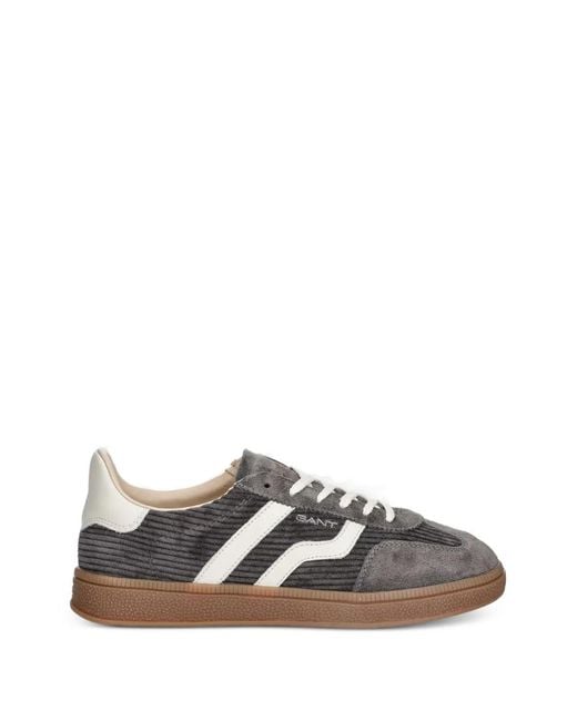 Gant Gray Corduroy Suede Sneakers