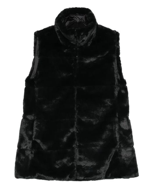 Save The Duck Black Faux-Fur Vest