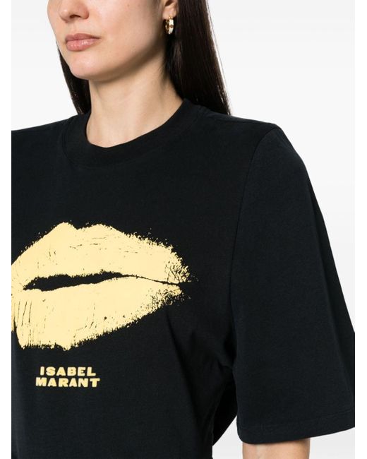 T-shirt Ben en coton biologique Isabel Marant en coloris Black