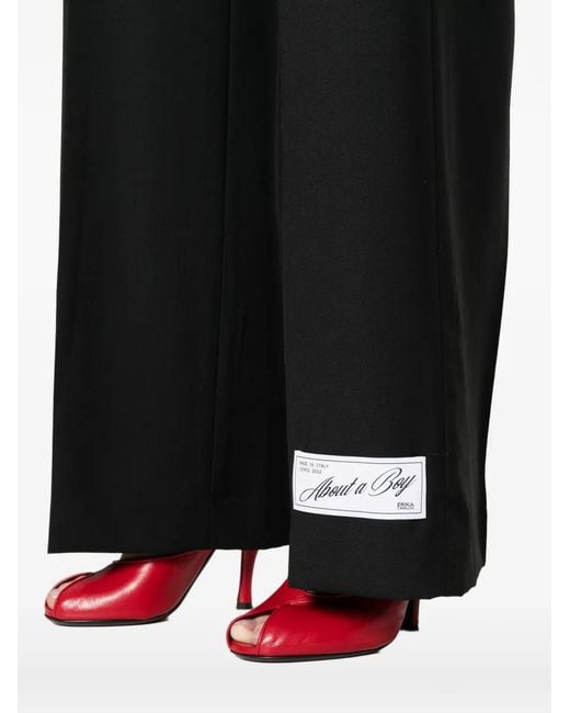 Erika Cavallini Semi Couture Black Welt-Pockets Trousers