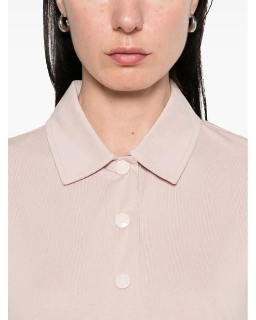 Polo À Patch Logo Moncler en coloris Pink