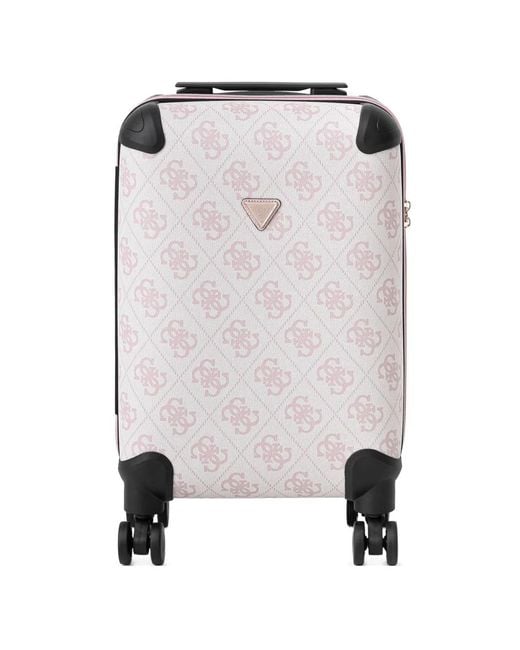 Guess White Berta Koffer Mit Monogramm-Print
