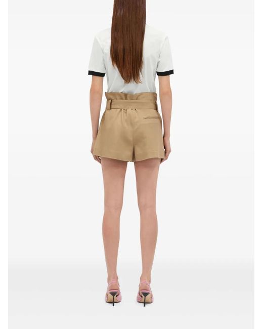 Pantalones Cortos Con Cinturón MSGM de color Natural