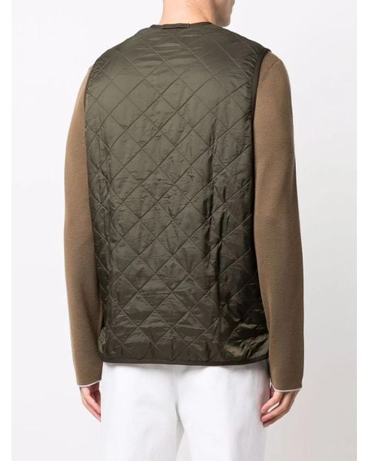 Barbour Green 'Polarquilt' Zip-Up Gilet for men