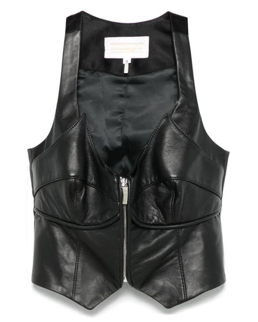 MITILIANE COUTURE レザートップ Black