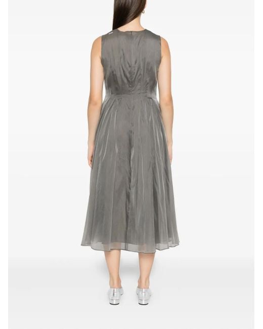 Max Mara Gray Midikleid mit Kristallen
