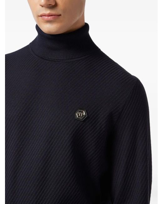 Pull À Patch Logo Philipp Plein pour homme en coloris Blue