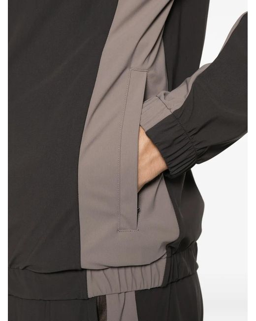 Eleventy Black Colour-Block Track Jacket for men