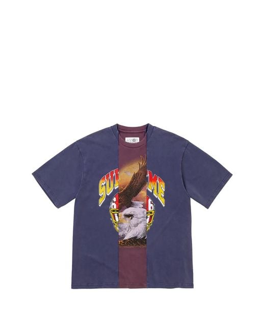 Supreme X Mm6 Maison Margiela Short-Sleeve T-Shirt in Blue for Men