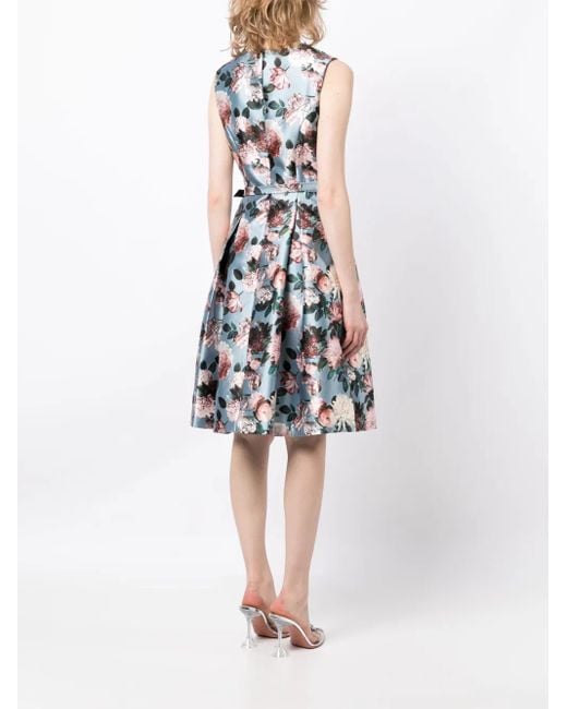 Sachin & Babi Blue Kleid Mit Blumen-Print