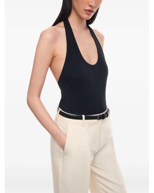 12 STOREEZ Black Naomi Halterneck Bodysuit