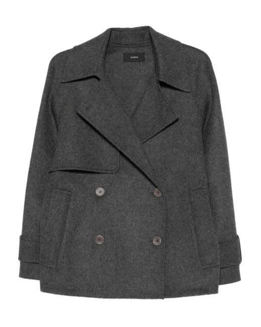 Joseph Black Double-Breasted Coat