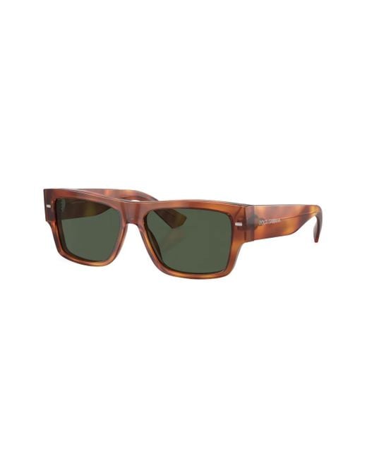 Dolce & Gabbana Yellow Tortoiseshell-Effect Square-Frame Sunglasses for men