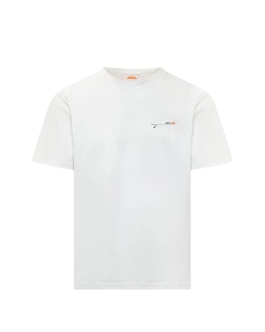 Sundek White Graphic-Print Crew-Neck T-Shirt for men