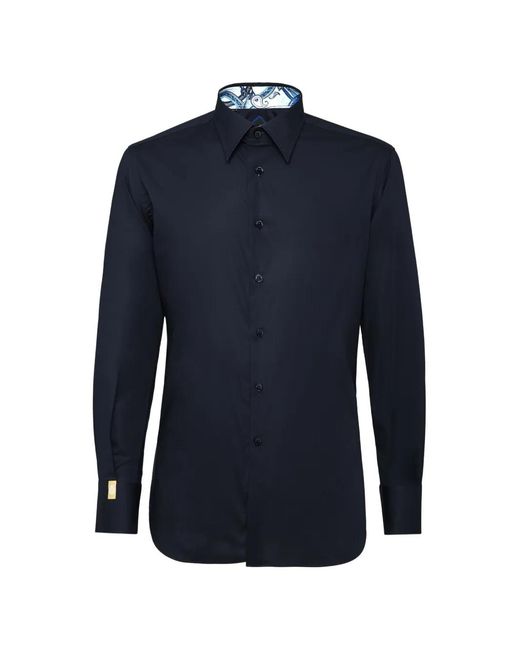 Billionaire Blue Chemise À Finitions À Motif for men