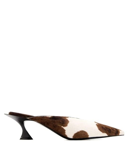 Mules 55 Fang A Punta di Mugler in Brown