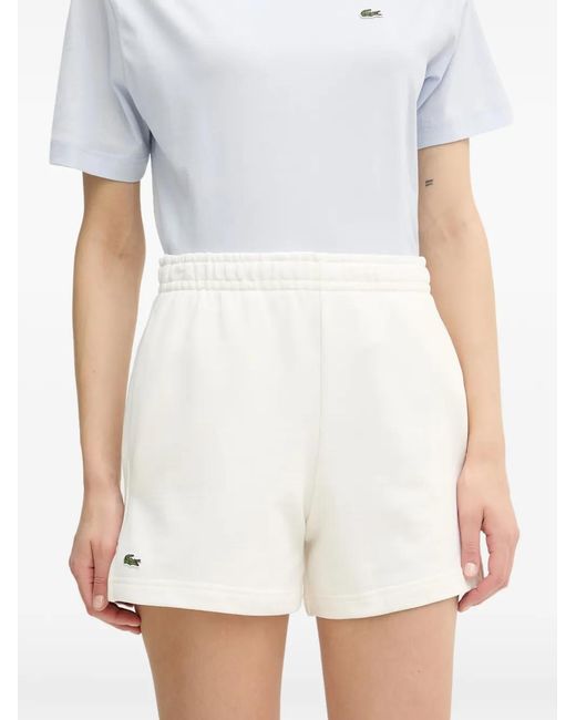 Lacoste Elastische Shorts in het White