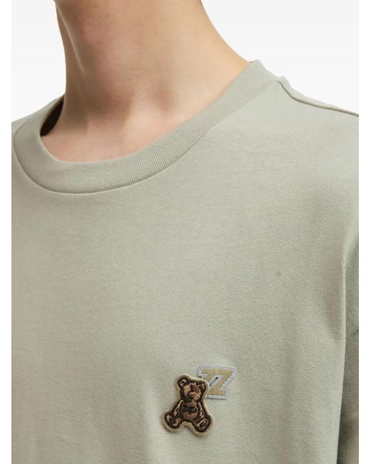 T-Shirt A Maniche Lunghe Con Logo di Izzue in Green da Uomo