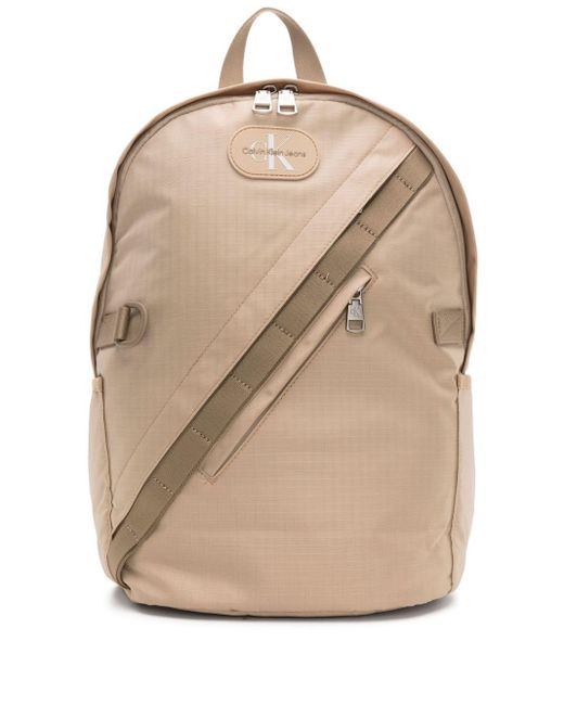 Calvin Klein Natural Logo-patch Ripstop Backpack for men