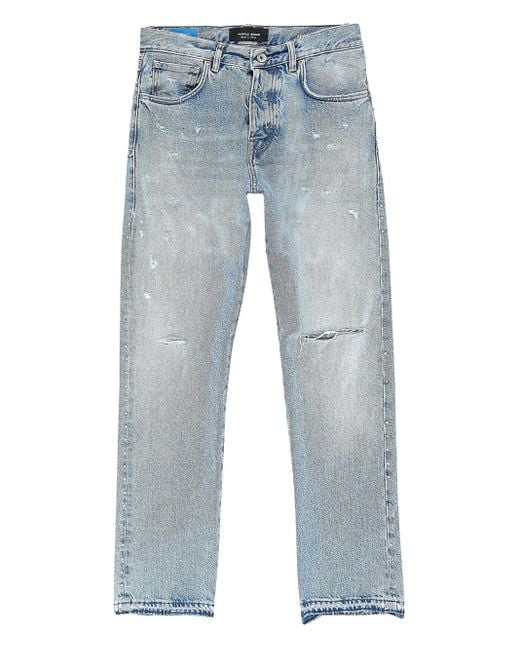 Purple Brand Blue Crystal-Embellished Jeans for men