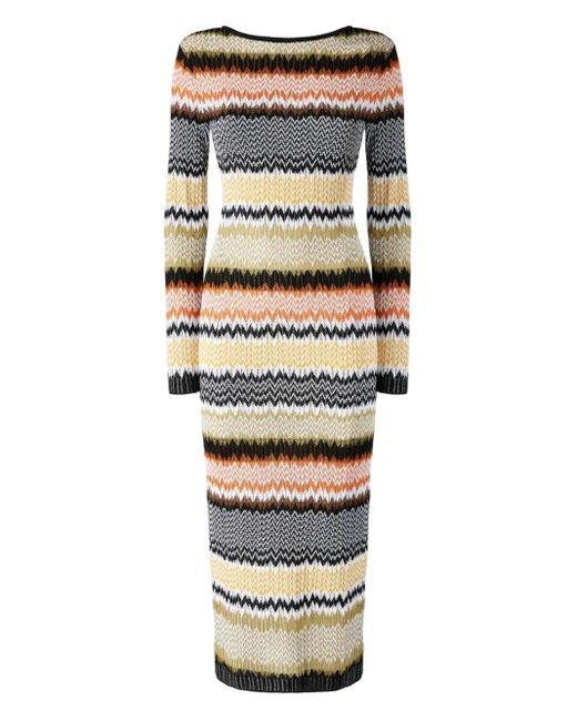 Missoni Yellow Striped Midi Dress