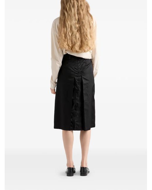 Prada Black Re-Nylon Flared Skirt