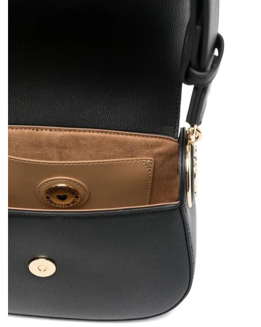 Borsa A Tracolla Con Applicazione di Love Moschino in Black