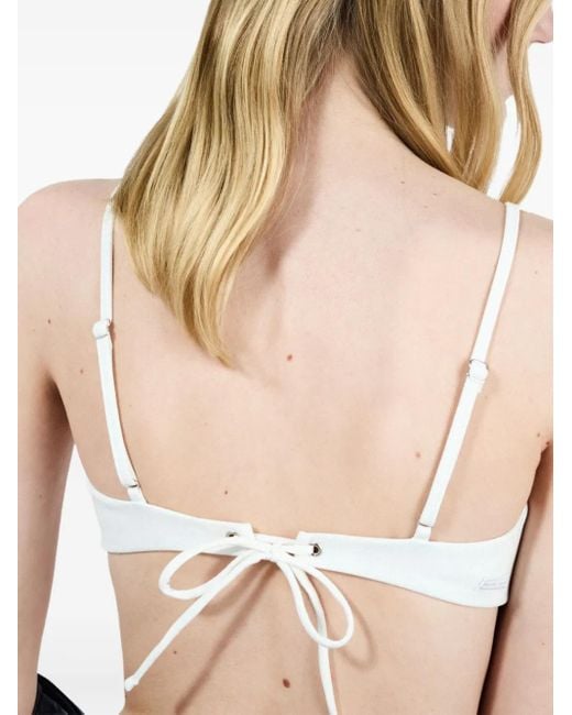Prada White Bandeau Bikini Top