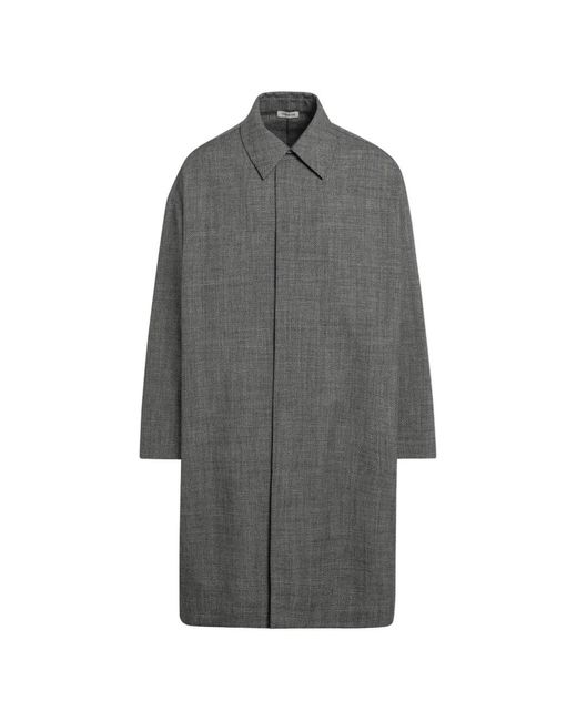 Fear Of God Gray Mouliné Wool Trench Coat for men
