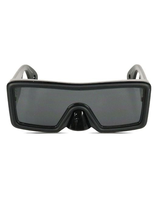 Walter Van Beirendonck Black Ufo Rectangle-frame Sunglasses for men