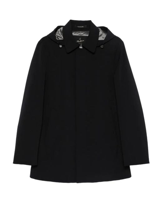 Montecore Black Hooded Buttoned Jacket for men