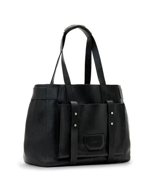 AllSaints Black Ursa Tote Bag
