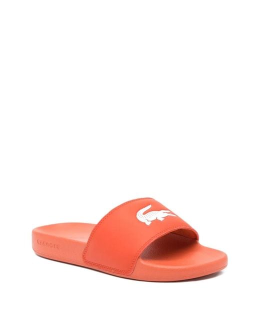 Lacoste Pink Serve Slides