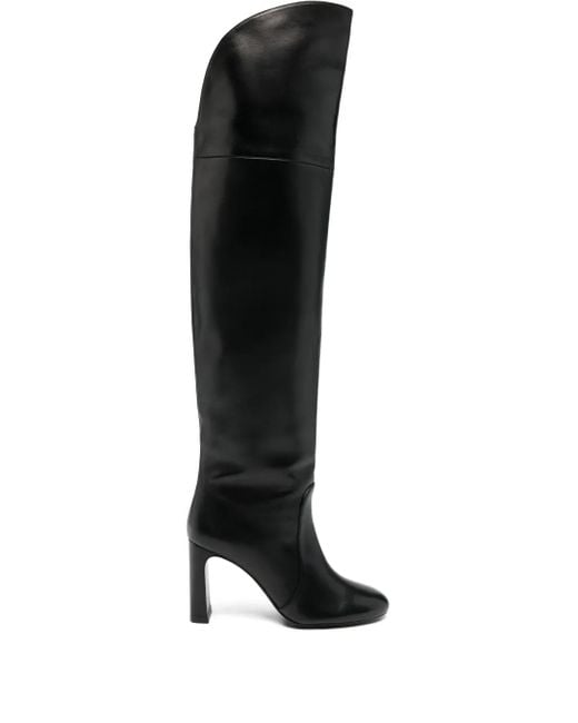 Stuart Weitzman Black Overknee-Stiefel mit lockerem Schnitt