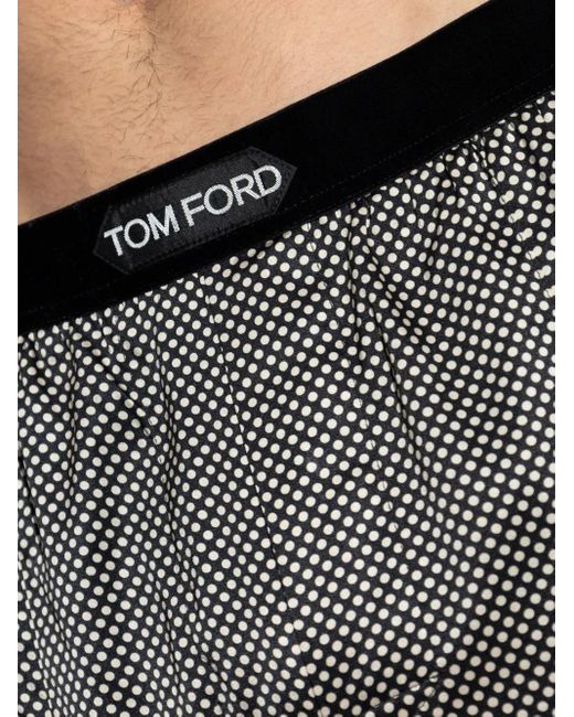 Tom Ford Gray Polka-Dot Pajama Trousers for men