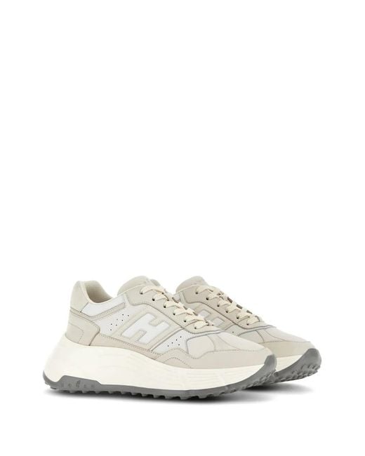 Hogan White H669 Leather Sneakers