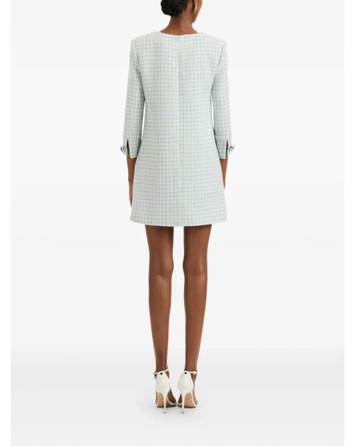 Oscar de la Renta ギンガムチェック ミニドレス Gray